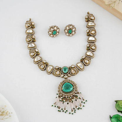 92.5 Silver Celestial Victorian Necklace Set