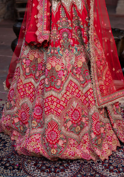 Lehenga Exquisite Royal Radiance Lehenga with hand-embroidery in Dola Silk, Customizable, Made to Order