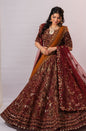 Maroon and Rust Lehenga with embroidery, Customizable, Made to Order